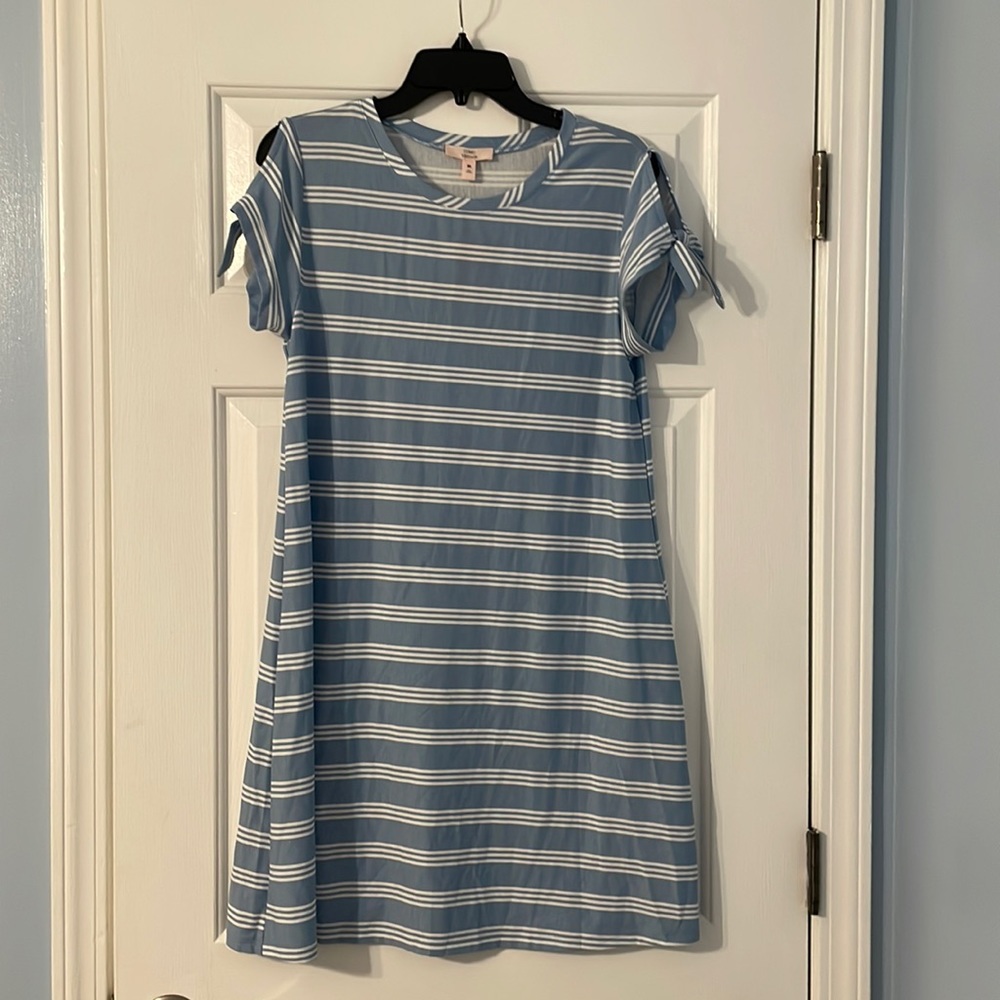 Blue and White stripped dress